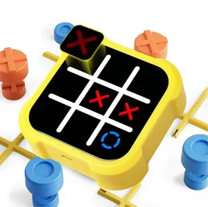 Portable Electronic Tic Tac Toe Game Console, Battery Powered Handheld Game Console, Educational Toy for Home Entertainment & Party