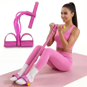 Portable Pedal Resistance Band System - Home Gym & Pilates Tool for Abs, Legs, Arms Full Body Toning, Easy-to-Use Party Gift for Home Supplies