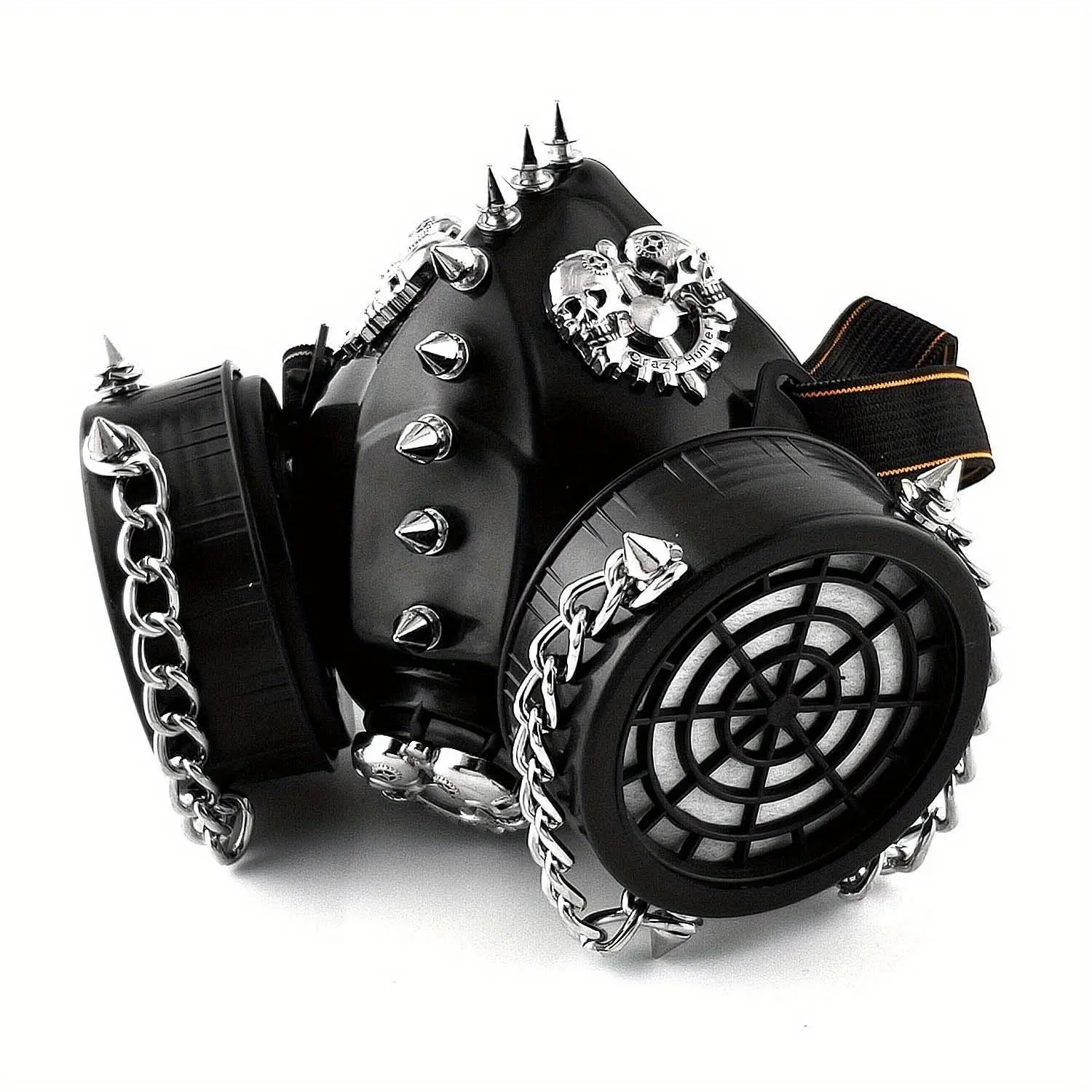 Spike Skull Steampunk Gothic Gas Mask Cosplay Respirator Accessories Black Mask