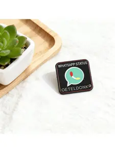 "WhatsApp Status Oeteldonker" Enamel Pin - Dutch Carnival & Meme Culture Brooch