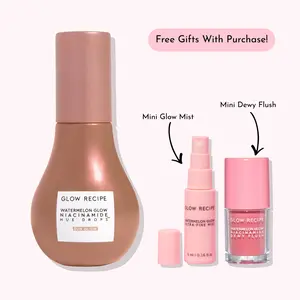 Glow Recipe Hue Drops Skincare Bundle, Watermelon Glow Niacinamide Hue Drops