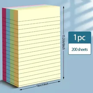 Colorful Horizontal Line Sticky Note,200 SheetsPortable Sticky Note,Convenient and Easy ToUse Sticky Note for Students and Office