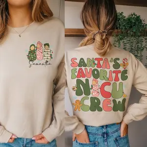 NICU Christmas Sweatshirt, Santa's Favorite Nicu Crew Christmas Sweatshirt, NICU Christmas Sweatshirt, Neonatal ICU Nurse Sweatshirt, Xmas Gift For Nicu