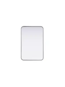 Elegant Decor MR8A2030SIL 20 x 30 in. Contour Metal Rectangle Mirror, Silver