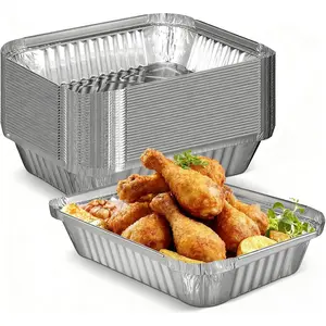 1 Lb Small  Foil Pans, 30 Pack Disposable  Pans, Deep  Trays, Square Cake Baking Tins for Cooking, Roasting, Heating, Catering Supplies, Steam Tables