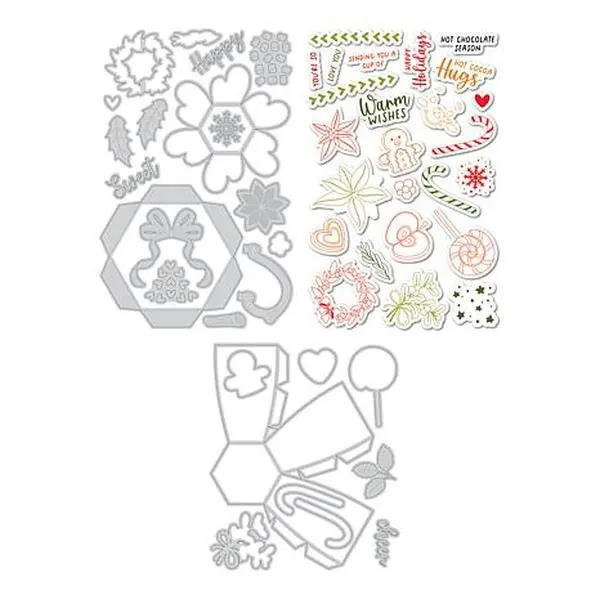 Crafts & Sewing Diamond Press 3D Hot Cocoa Mug Die and Stamp Kit