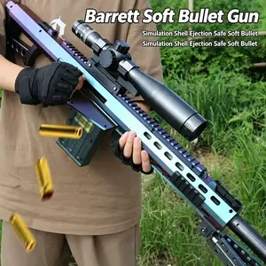Realistic Barrett Shell Ejecting Sniper Toy Gun - Soft Foam Bullets, Bolt Action, Perfect for Outdoor Play