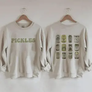Pickle Jars Sweatshirt Pickles Print Sweatshirt Canning Season Pick Lovers Shirt Jarred Pickles Jumper Pickle Jar Cr Lightweight Cotton