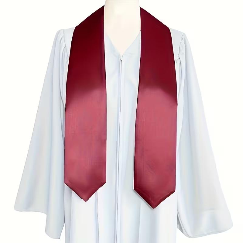 4 Pcs Satin Graduation Stole Scarf with Bright Stripes – Polyester, Hand Washable, Honor Stole for Adult Graduates, Matching Tassel & Academic Robe DIY Decoration in Multiple Colors**