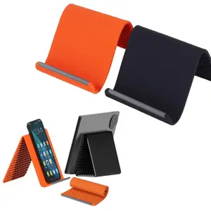 Flexible Silicone Aluminum Phone Stand, Bendable Foldable Adjustable Holder, Anti-Slip Desktop Mount for Phone Tablet Laptop, Portable Travel Desk Stand