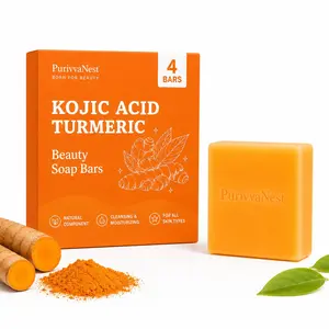Kojic Acid Turmeric Soap Bar Dark Spot Remover for face and body Even Skin Tone, Moisturizing & Nourishing Natural Ingredients100g (2 Bars)