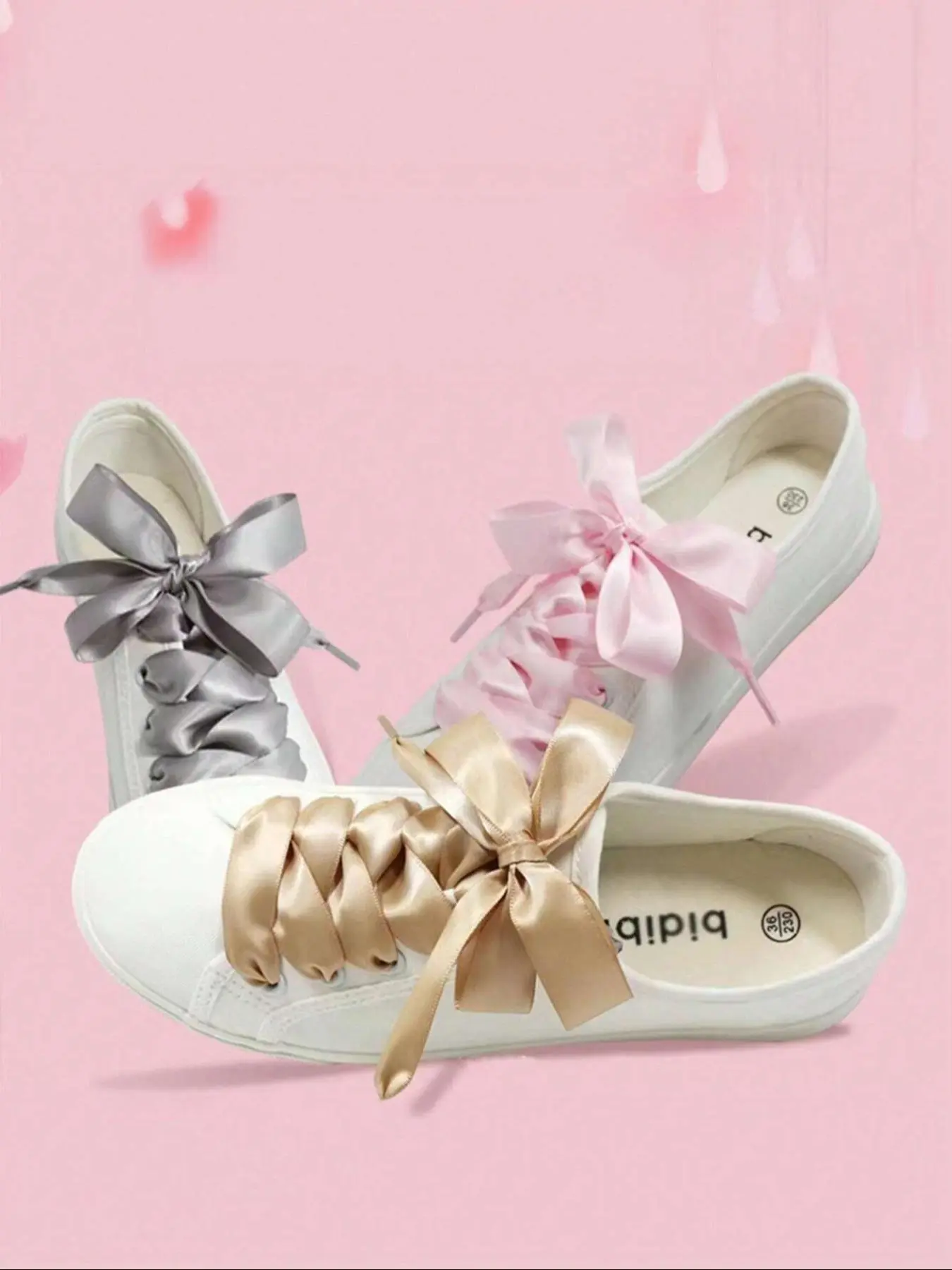 Solid Color Silk Shoelaces, Fashionable Shoes Laces for Women & Girls, Casual Shoes Accessories for Daily Use, Footwear Lace, Shoe Strings