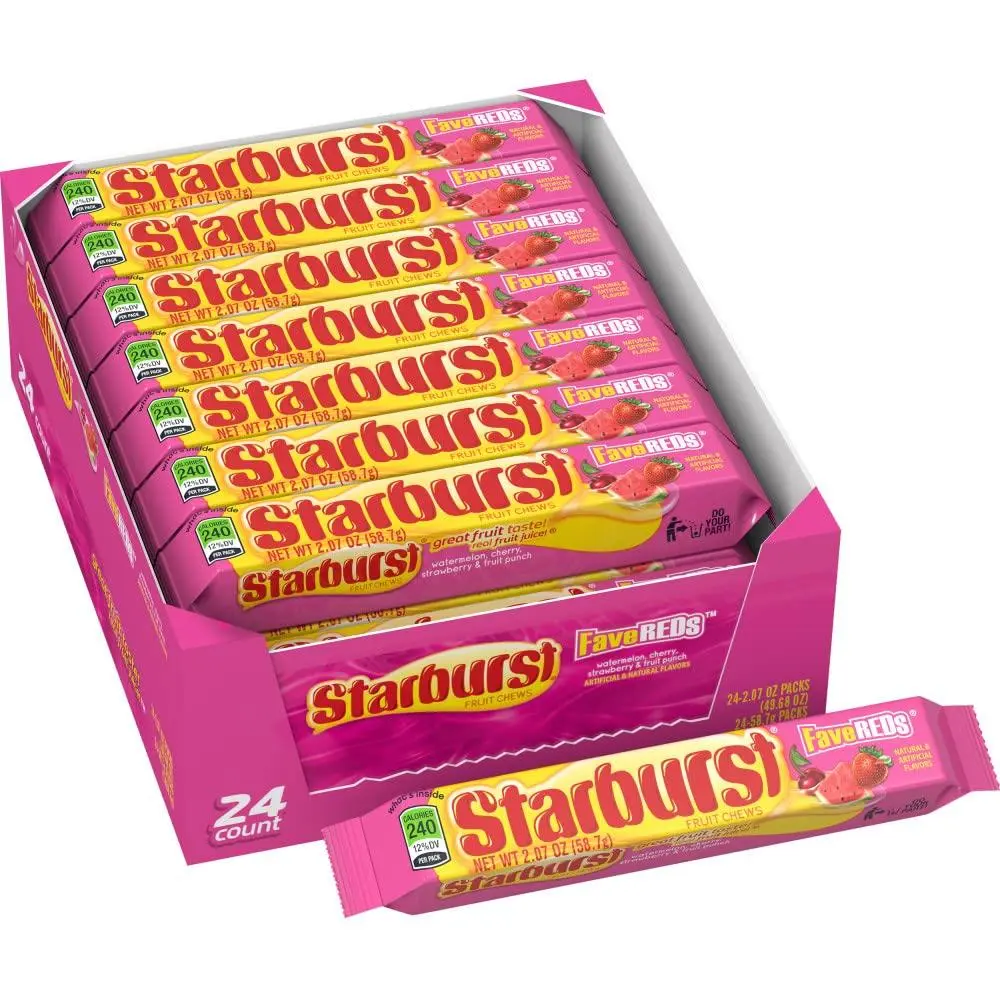 Starburst Favereds Chewy Candy 2.07 oz 24 ct tray