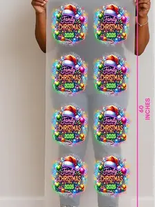 Christmas Family 2025 60 inch DTF Gang Sheet with 8 T-shirt Prints for Festive Season