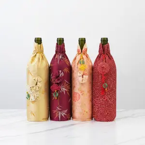 3 Pack Elegant Silk Bottle Covers / Fundas de Seda para Botellas - Gift Ready! Color of Your Choice