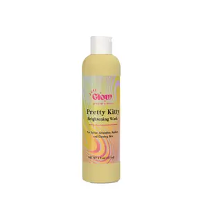 Just Glow Pretty Kitty Body Wash (6oz) – Natural brightening wash with kojic acid, turmeric & papaya to hydrate, soften & skin tone Daily Niacinamide