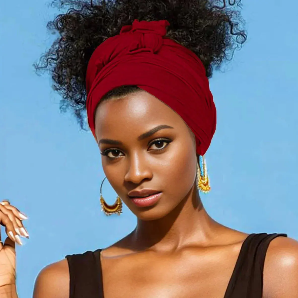 Super Soft Extra Long Breathable Stretchy Jersey Turban Headband