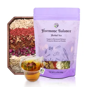 Hormone Balance Herbal Tea, Women’s Natural Menstrual Cycle Support Hormonal Balance & Relaxation with 8 Precious Herbs Formula with Raspberry Leaf, Chamomile, Ginseng