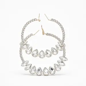 Drip Dynasty- Rhinestone Hoops