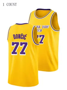 Men's Letter & Number Embroidery Vintage Basketball Jersey, Loose Casual Breathable Basketball Sleeveless T-shirt, Men's Sportswear for Training & Leisure Wear, Sports Top, Workout Tops