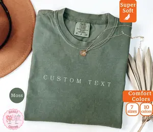 Comfort Colors Custom Text Shirt, Personalized Custom Shirt, Custom Made Shirt, Matching Custom Shirts, Business Logo Shirt