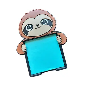 Sloth Sticky Note Holder– 3D Printed Desk Organizer for Office, School & Home – Cute Kawaii Post It Note Holder – Coworker Gift, Teacher Desk Decor, Study Setup Accessory