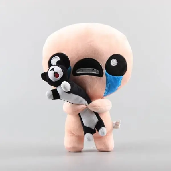 30cm The Binding of Isaac Isaac Soft Doll with Guppy Cat, Cartoon Animal Character Fluffy Stuffed Toy, Game Merch Gift for Collectors, Cartoon Animal Character Stuffed Toys, Fluffy Stuffed Toys