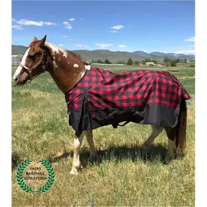Jacks 4299-RB-82 82 in. Kratos Equestrian Turnout Sheet - 1200 Denier, Red Buffalo, Adjustable Buckle Open Front, Breathable, Comfortable Fit, Back Cool-Down, Wind and Weather Protection