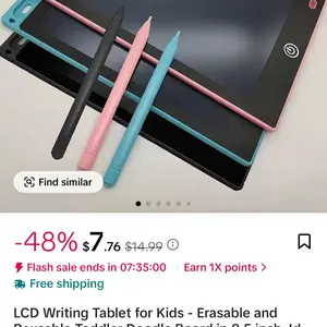 LCD Writing Tablet for Kids - Erasable and Reusable  Toddler Doodle Board in 8.5 inch, Ideal Drawing Pad for Educational Learning Toy for Ages 3-8, Perfect Gift for Girls Boys