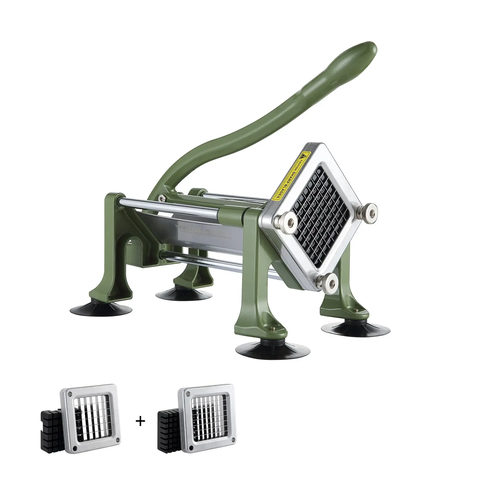 【summerfinds】VEVOR French Fry Cutter Stainless Steel Potato Vegetable Slicer Chopper 2 Blades, Kitchen Gadgets, Utensils, Durable Vegetable Slicer, Vegetable Fruit Cutter