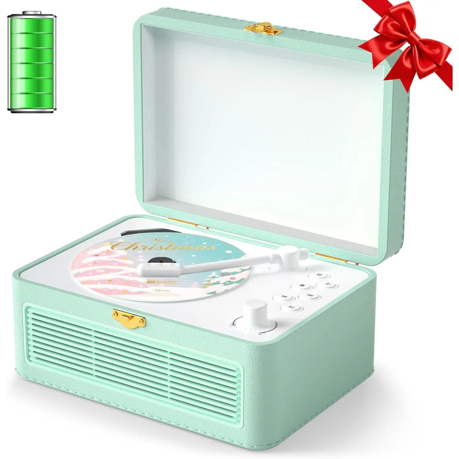 CD Player Portable : Retro CD Players with Speakers  CD-Player 3600mAh Rechargeable & Radio & Remote Control Support USB/AUX Playback Headphone Jack
