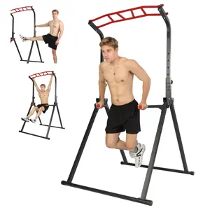 Lpxpass Adjustable Foldable Power Tower for Home Fitness Pull-Up Bar & Dip Station with Triangular Legs for Stability Perfect for Strength Training Anywhere