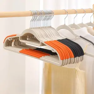 10-Pack Non-Slip Closet Hangers, 360-Degree Rotating Hooks, Ultra-Thin Plastic Design, Space-Saving, Suitable for Dry and Wet Clothes