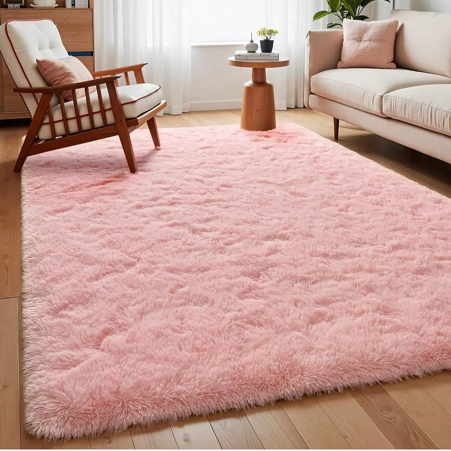 Fluffy Shaggy Area Rug Ultra Soft Carpet for Living Room Bedroom, Cozy Non-Slip Living Room Rug Home Decor