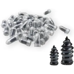 60PCS Tire Repair Rubber Nails Kit with 2 Sizes for Car/Motorcycle/Truck/Tractor, Fast Self-service Screw Rubber Nail Vacuum Tire Puncture Repair Tool