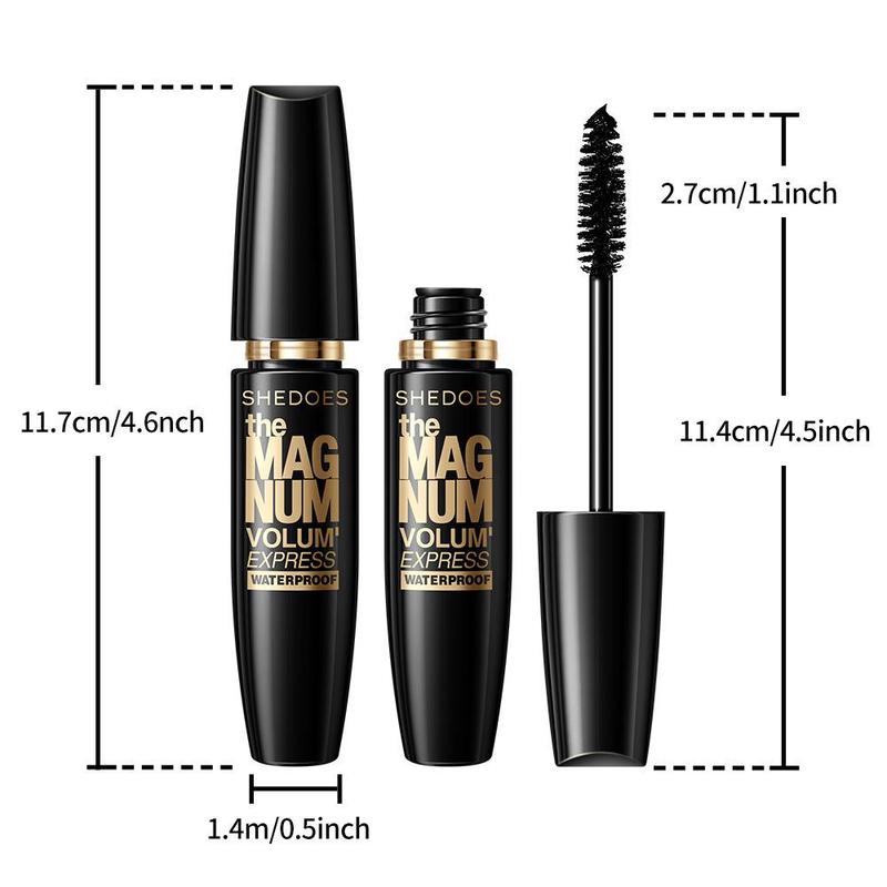 Waterproof & Sweatproof Fiber Mascara -Flash-Dry Vortex Technology with 16HR Zero-Smudge Hold & 3X Volume Boost MakeupCosmetic mascara tubing mascara