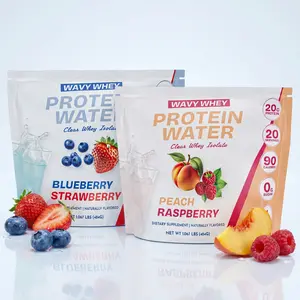 Wavy Whey Clear Protein Water 20 Servings 20G Protein 100% Grass Fed Whey Protein Isolate 90 Calories Dietary Supplement