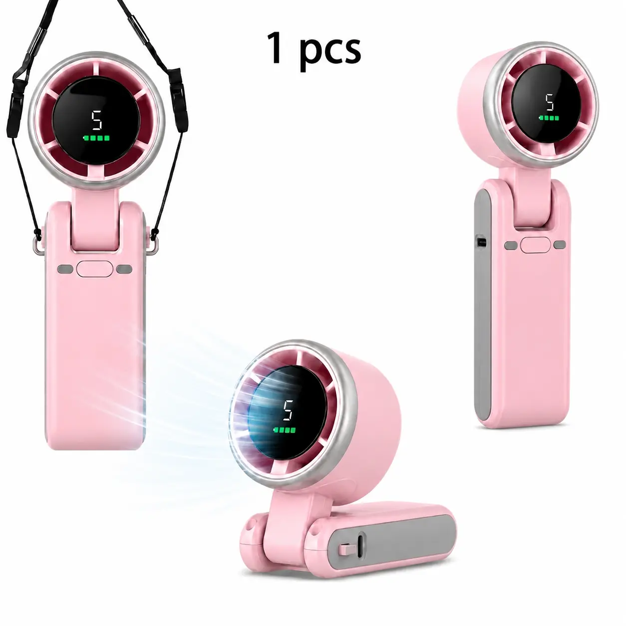 Portable Turbo Mini Pocket Handheld Fan Ornament, High-Speed Turbine Jet Airflow, USB-Rechargeable Long-Lasting Battery Cooling Gadget, SummerTok Trending Heatwave Fix, Lightweight Outdoor Travel Party Gift, Portable Fan