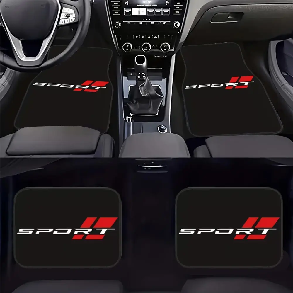 Sport Design Universal Car Floor Mats, Durable Polyester Material, Lettered, Fits Most Vehicles, Vehicle Interior Protection, Automotive Floor Mats, Car Mats Set, Floor Mats for Car