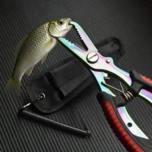 Multifunctional Fishing Plier, 1 Count Stainless Steel Fishing Plier with Storage Bag & Cord, Portable Fishing Tool for Outdoor