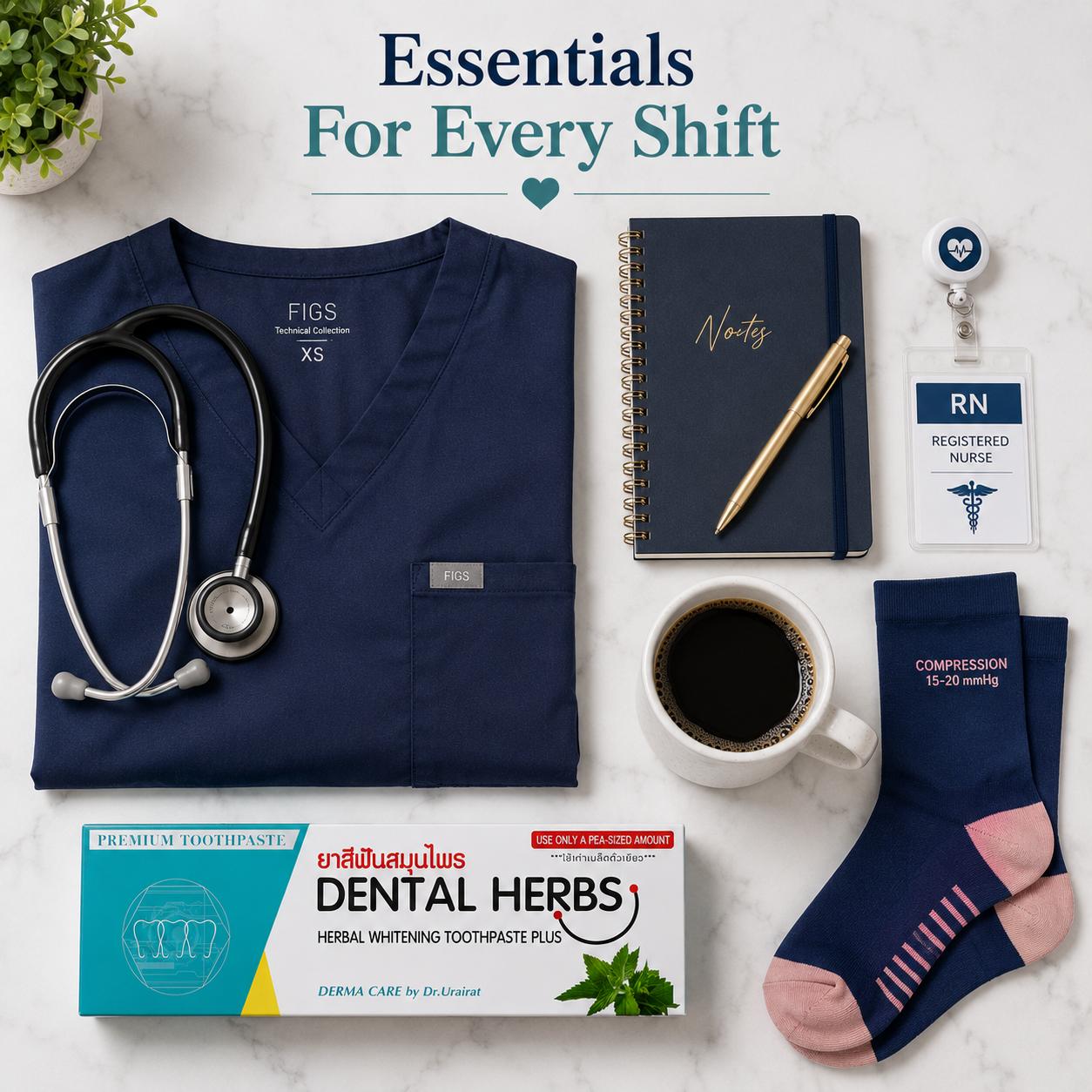 Nurse Essentials Herbal Toothpaste | Fresh Breath Toothpaste | Botanical Toothpaste | Whitening Toothpaste for Coffee & Tea Drinkers | Daily Oral Care | Premium Toothpaste | 80g