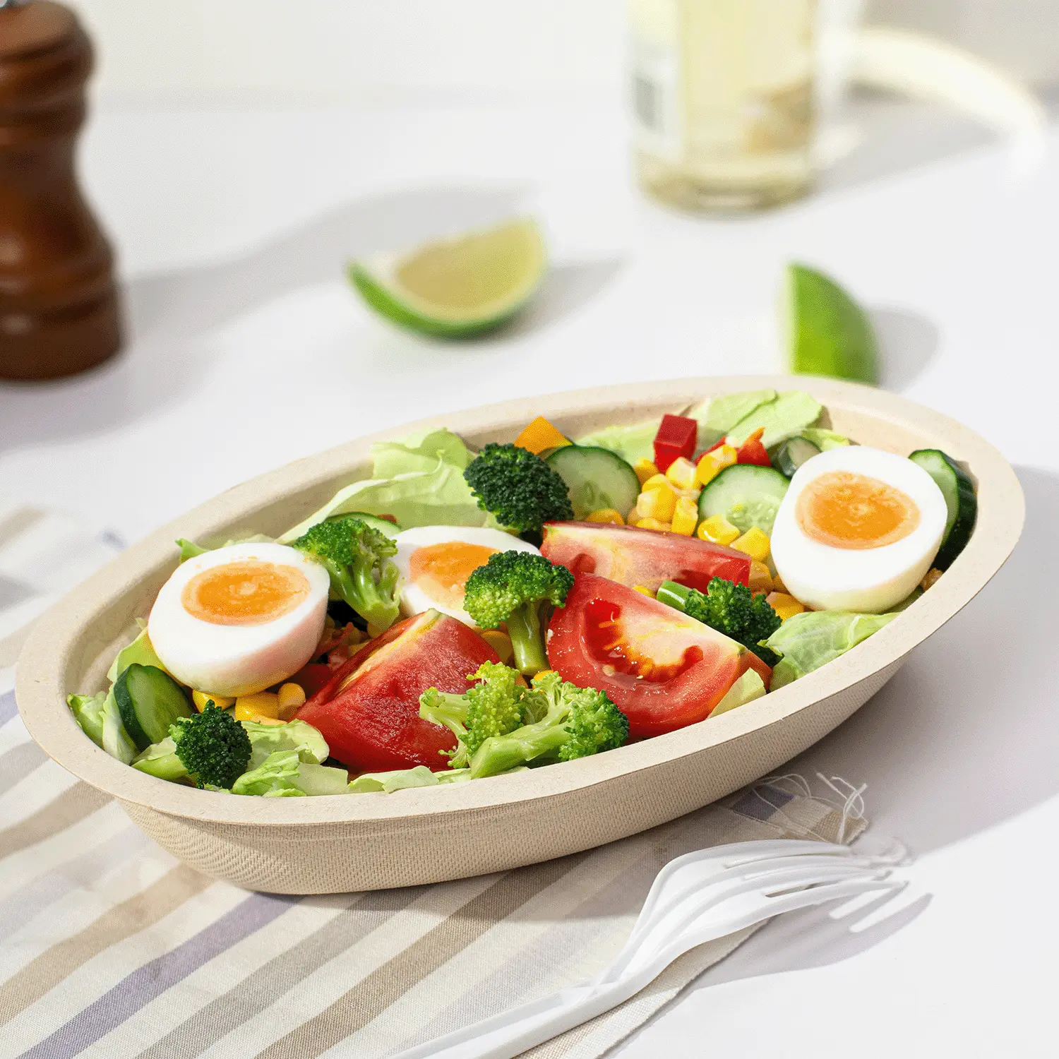 Karat Earth 28oz PFAS Free Bagasse Burrito Bowl - 300 pcs
