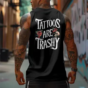 [Viral]  90s Graphic Sleeveless Tank Tops Men Vest Streetwear Outfits Men Vacation Outfits Sleeveless Shirt
