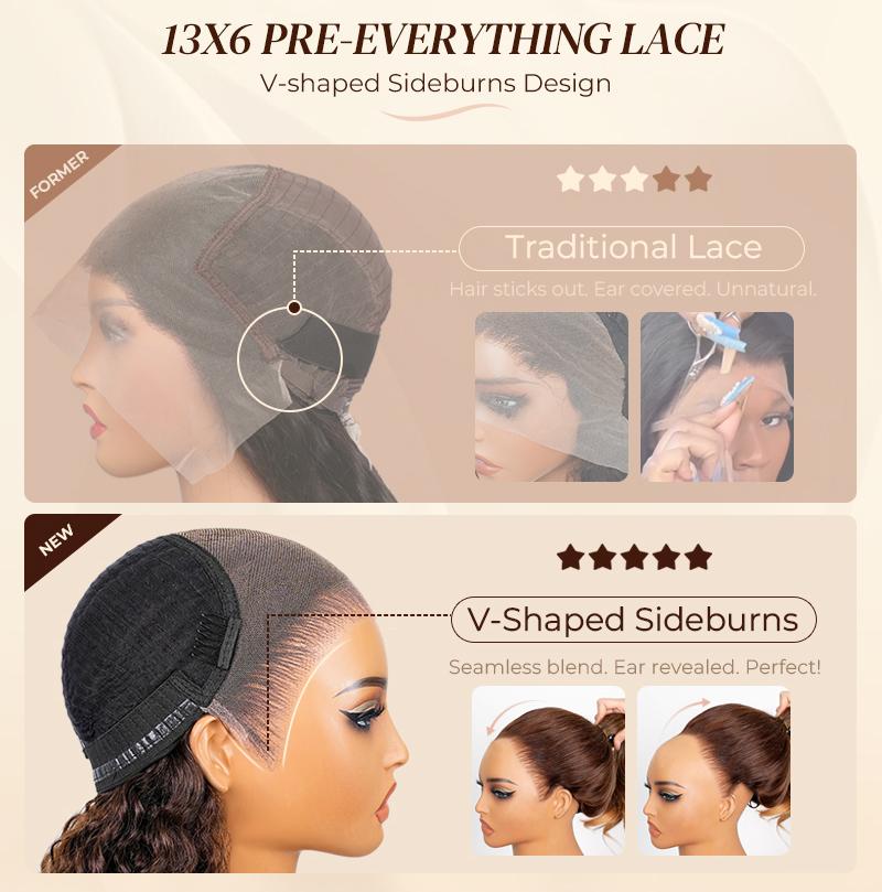 Arabella Hair Glueless 13x6 Ear to Ear Body Wave/Straight 220% 15A Raw Human Hair Wig Natural Black Easy Wear Pre-Cut Lace Wavy Wigs Unprocessed Virgin Hair