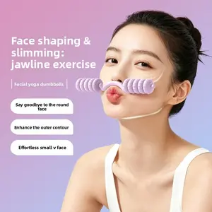 New V Face Contouring Tool, Silent Facial Yoga Dumbbell Set, Jawline Workout, Fitness Exercise Gear, 1pc Easy-To-Use Design