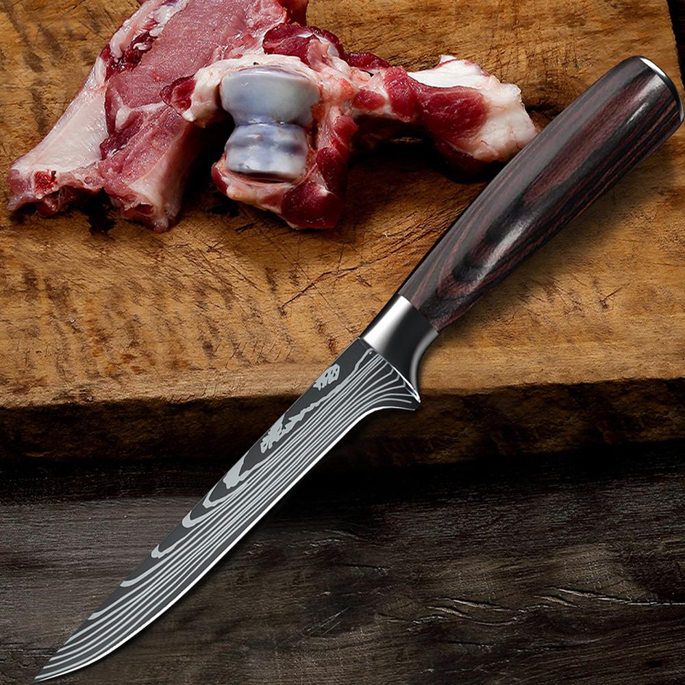 Professional Kitchen Boning Knife Stainless Steel Meat Cleaver Fruit Vegetables Fish Bone Chef Knife Cooking Tool 6inch