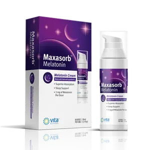 Maxasorb Melatonin Cream – 3mg Topical Melatonin Sleep Cream for Adults – Fragrance-Free, Non-Greasy, Fast Absorbing Lotion for Deep Rest, Jet Lag & Nighttime Relaxation by Vita Sciences Vitamin