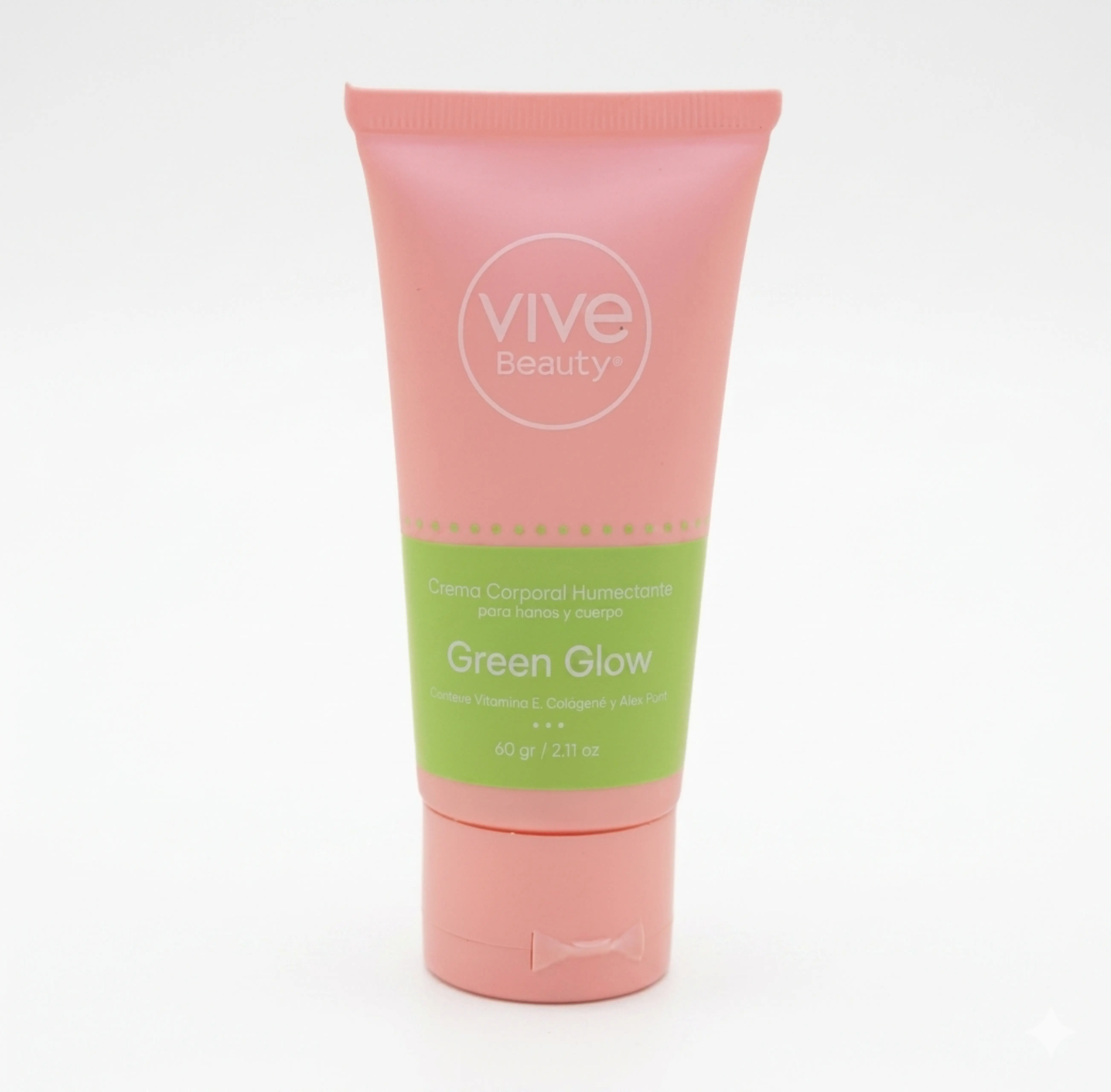 Vive Beauty GreenGlow Mini Body Cream – Hydrating Travel Size Body Lotion 60 g