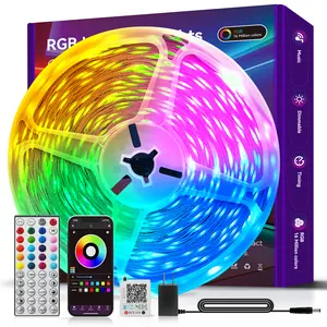 LED Strip Lights 100FT 50FT Smart Lighting Strips with App Remote Control, RGB Music Sync Color Changing Lights for Bedroom Kitchen Party Home Decor
