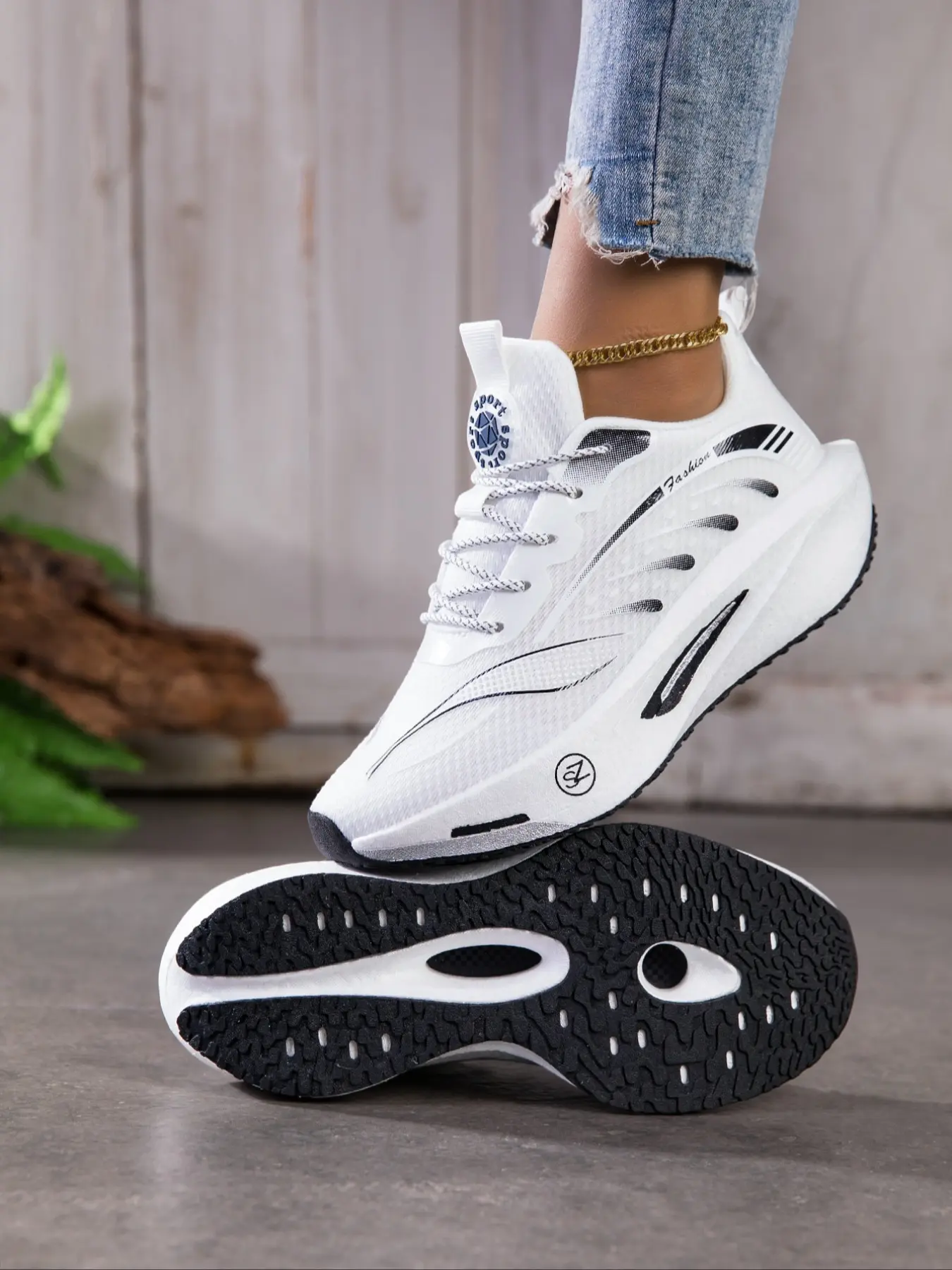 Women's Lightweight Sporty Athletic Running Shoes, Comfortable Breathable Mesh Upper, Anti-Slip Eva Sole, Casual Ombre Sneakers for All Seasons